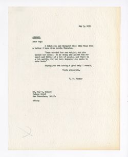3 May 1939: To: Roy W. Howard. From: George B. Parker.