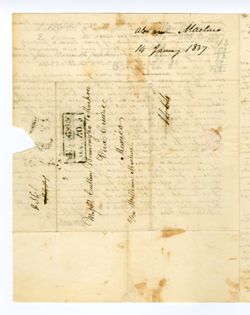 Maclure, Alexander, New Harmony, Ind., 14 Jan 1837, to William Maclure, Mexico., 1837 Jan. 14
