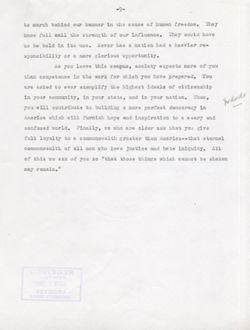 "Remarks to Evansville College Commencement." -Evansville, Indiana. June 5, 1950