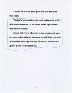 IU Northwest Commencement Address, 11 May 2006