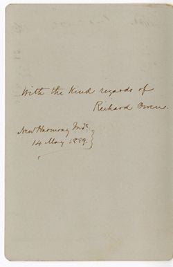 Richard Owen, 1889