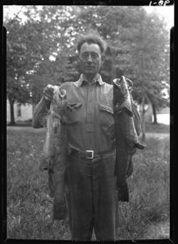 Joe Pryor and large catfish