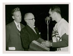 Roy W. Howard, Carl Erskine and Vin Scully
