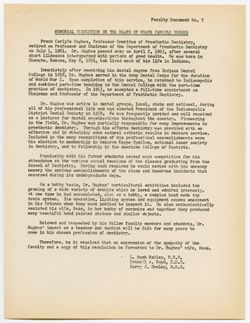 07: Memorial Resolution for Dr. Frank C. Hughes, ca. 17 December 1963