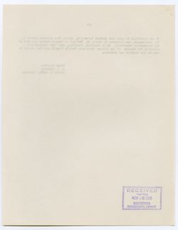 Memorial Resolution for Schuyler Davisson, ca. 05 April 1960