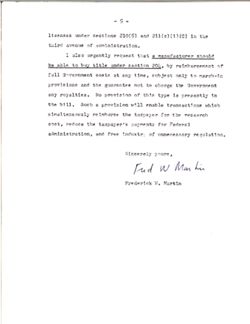 Letter from Frederick W. Martin to Birch Bayh, April 29, 1979
