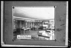 Negative of library interior