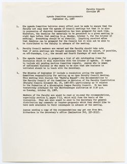 08: Agenda Committee Announcements, 23 September 1968