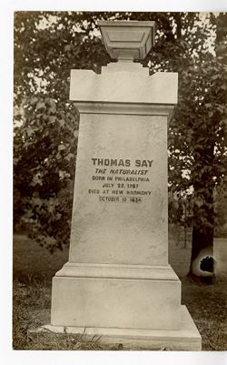Thomas Say's Gravemarker