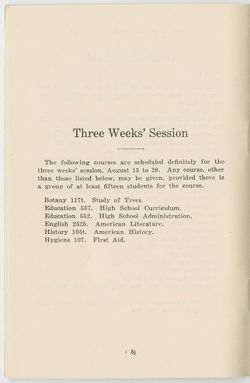 "Indiana University Summer Session Preliminary Announcement 1931" vol. XIX, no. 1