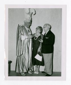 Roy and Margaret Howard with costumed person