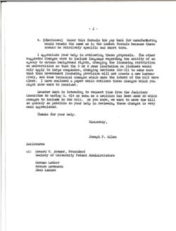 Letter from Joseph P. Allen to Ralph Davis of the Purdue Research Foundation, June 27, 1979