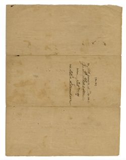 1862, Oct. 8 - Warner, Jackson, quartermaster, Confederate States of America. Richmond, Virginia. Invoice to John P. Pearson “To hire of Boy Joe from Aug 6th to Oct 6 1862.”