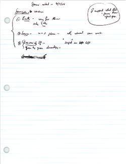 "Jamie called - 2/4/04" [Hamilton’s handwritten notes], February 4, 2004