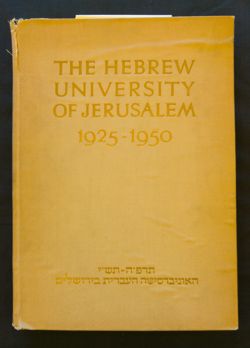 The Hebrew University of Jerusalem 1925-1950