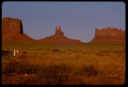 King on Throne between Brigham's Tomb and Castle Butte. Monument Valley near Utah-Ariz. border.