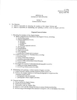Historian Report and Proposal, 1994