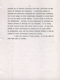 "Remarks at Parents Day Convocation." -Indiana University. May 11, 1941