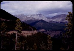 View NW from Hwy through Rocky Mtn. Nat'l Pk. toward Mummy Mtns.