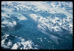 Above Greenland or Baffin Island