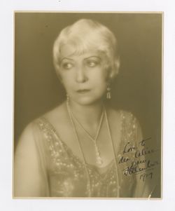 Autographed portrait of a woman