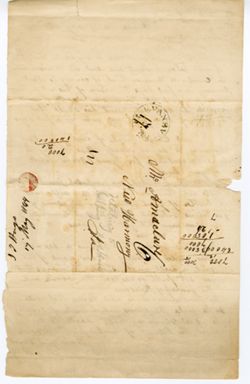 Hugo, J. T., Evansville to Alexander Maclure, New Harmony., 1844 May 17