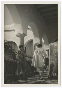 Item 0079d. Same subjects and setting as Items 79-70c above. Liceaga and another bullfighter on veranda in front of mirror.