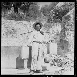 Water carrier near hill street on Barranca street