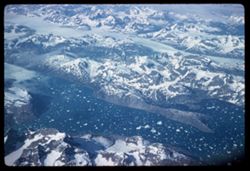 Above Greenland or Baffin Island