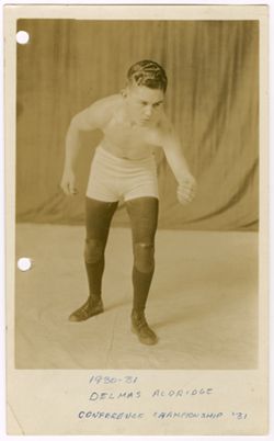 Delmas E. Aldridge wrestling scrapbook, 1929-1979, (bulk 1929-1932), C656