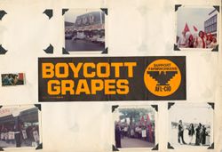 Scrapbook page advocating for grape boycott