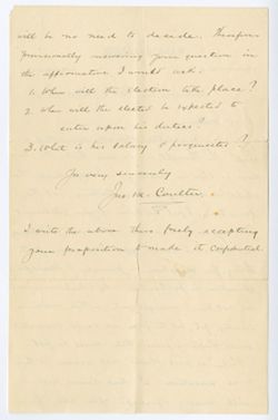 John Coulter to David Starr Jordan, 30 November 1884