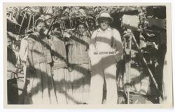 Item 0314. Three Indigenous women left - Eisenstein, right. Camera on tripod at far right.