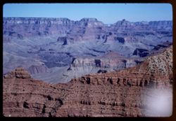 Grand Canyon. Up canyon toward Wotan's Throne and Vishnu Temple.