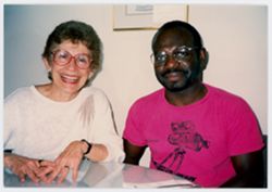 Phyllis Klotman with Marlon Riggs