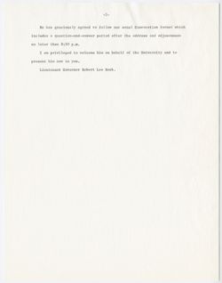 "Introduction of Lt. Governor Robert Rock," October 13, 1968