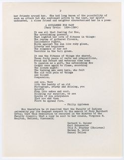 11: Memorial Resolution for Professor Emeritus Mary B. Orvis, ca. 01 December 1964