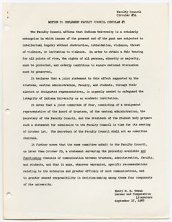 05a: Motion to Implement Faculty Council Circular #5, 17 September 1968