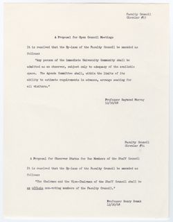 54: A Proposal for Observer Status for Two Members of the Staff Council, ca. 21 January 1969