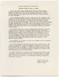 Memorial Resolution for Frank N. Richman, ca. 02 October 1956