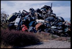 Mound of junked automobiles. Evansville, Indiana.
