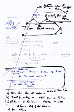 "2/18/04 - Tim Roemer" [Hamilton’s handwritten notes], February 18, 2004