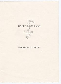 Holiday card from HB Wells [1954]
