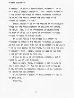Remarks to Trustees Reception, 27 Jun 1982