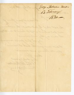 Geo[rge] R. ROBERTSON, Tampico, [Mexico]. To William MACLURE, [Mexico City]., 1830 Feb. 13