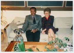 Phyllis Klotman with William Miles at Klotman residence