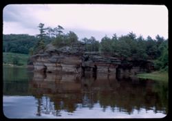 Lower Dells = Wisconsin river. Sugar Bowl and Grotto Rock