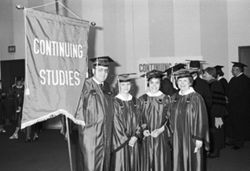 Continuing Studies graduates at IU South Bend Commencement, 1980-05