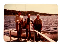 Jack Howard fishing with companions