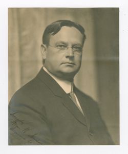 Autographed portrait of Hiram W. Johnson